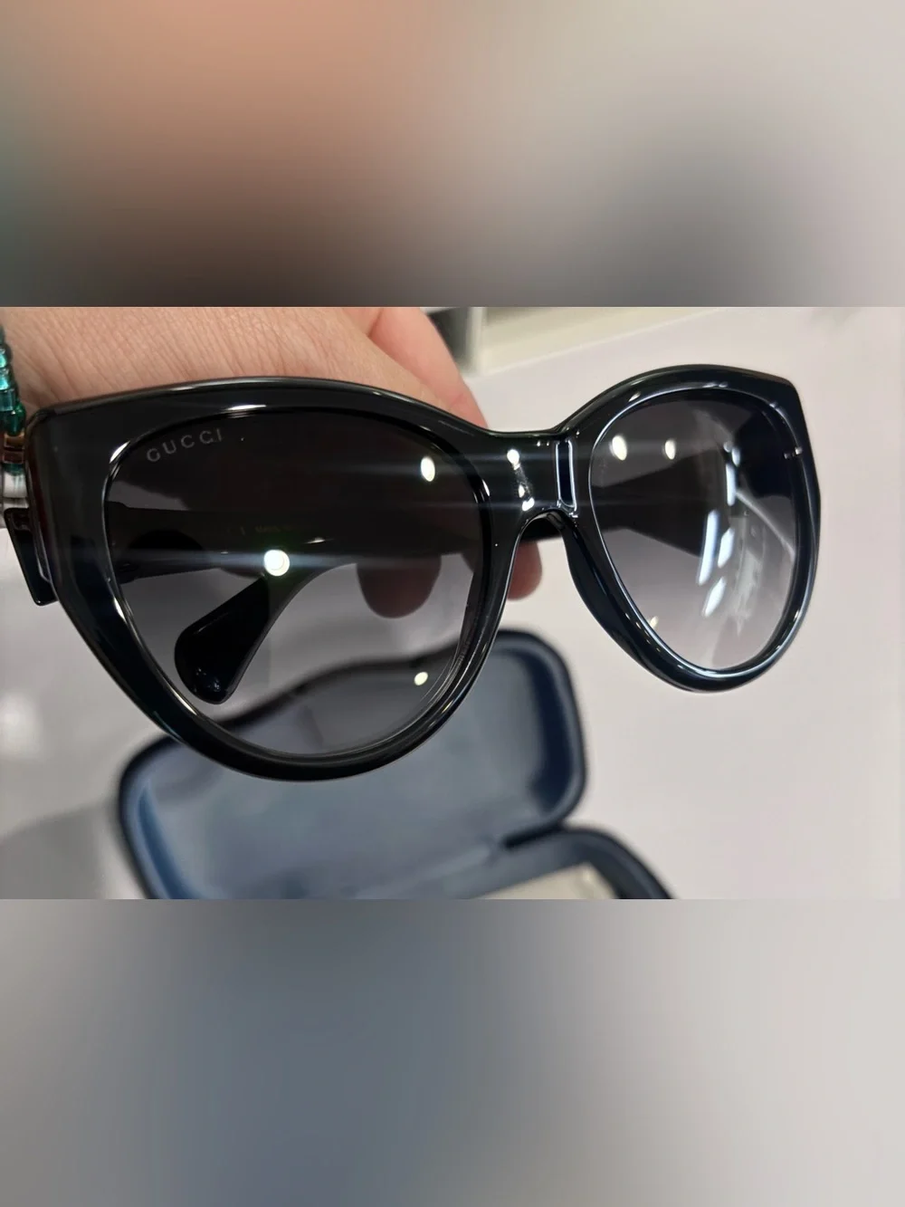 Gucci Black Cat-Eye Sunglasses GG0877S